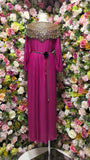 Women's Temperament Dress 2025 Winter Heavy Industry Nail Polish Lily Loose Waist Long-Term Pressure Folding Dress