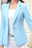 Button White Blazer Feminino Casual Slim Coat Fashion Short Brief Blazer Femme OL Comfortable Jacket blazer