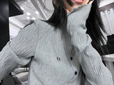 Yamamoto Style Black Shirt Dark Aesthetic Gothic Blouse Grunge Japanese Emo Alt Clothes Pleated Design Goth Shirt