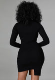 Sexy Leather Patch Lace-Up Irregular Party