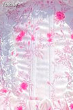 Floral Printed Kawaii Corset Women Ruffles Lace Corset White Aesthetic Halter Camis Fairycore Cute Bustiers Lolita