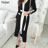 Strap Waist Knit Dress Woman Single-breasted Cloth V-neck Korean Single-breasted Vestidos Mujer 2023 Spring Dresses