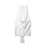 Homemade New Women's Classic Hanging Neck Silk Tatry