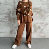 2025 New Women's Long-Sleeved Love Loose Casual Knitting