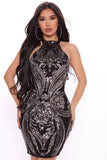 Sexy Sequins Halter Sleeveless Bodycon Party