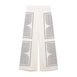 New Printed Twill Shirt 1280846 Straight Trousers