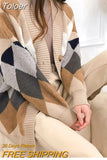 Women Knitted Cardigan Sweaters Casual Loose Button Cardigan Sweaters Coat Warm Clothes Women Autumn Winter