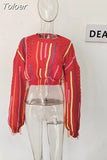 Fashion Women's Knitted Pullover O-neck Loose Long Sleeve Tassel Patchwork Hollow Out Short Sweater Autumn 2023 New