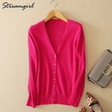 Women's Cashmere Cardigan For Women Long Sleeve Knitted Female Cardigans Short Ladies Cardigans Women's Sweater Autumn