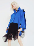 2023 Autumn Women's Coat New Fashion Turn-down Collar Solid Color Single Breasted Long Sleeve Outerwear Female Tide