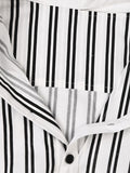 Fashion Women's Shirt Lapel Loose Single Braested Contrast Color Sleeve Bandage Irregular Blouse Autumn 2023 New