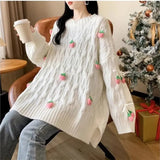 Strawberry Tassel Sweater-Outfit