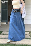 Denim Skirt for Women 2023 Faldas Mujer De Moda High Waist A-line Jupe Vintage Fashion Casual Saia Korean Y2k