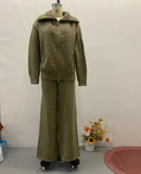 2025 New Women's Languiled Collar Knitted Trousers