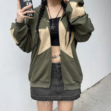 Toloer And Winter New Add Velvet And Thick Hoodie Men And Women Star Zipper Hat Cardigan