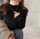 2022 Pullover Elegant Knitted Sweater Women Fashion New Jumper Bottoming Long Sleeve Knit Top Ruched Sweater Mujer