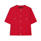 Women's Short-Sleeved Knitted Knitted Knitted