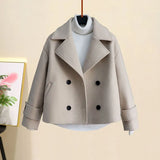 Autumn Winter Wool Suit Jacket Jacket Long Sleeve Knitted Sweater Casual Trousers Three Piece Set Elegant Women's Pant