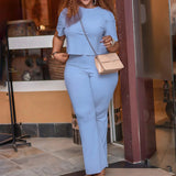 Women's Clothing 2025 Summer Short-Sleeved Pit Strip Solid Color Casual Fashion African Large-Size