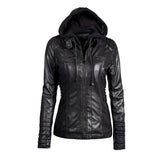 New Women Autumn Winter Faux Soft Leather Jackets Coats Lady Black PU Zipper Epaule Motorcycle Streetwear