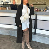 Cardigan For Women Knitted Warm Solid Full Sleeve Extra Long Coat Top Outwear Open Stitch Loose Casual 2023 Spring