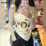 Japanese Kawaii Cat Printed Camisole Y2k Aesthetics Harajuku Tank Top Irregular Girls Cute Cami Tops Backless Halter
