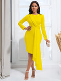 Autumn Long Sleeves Elegance OL Pencil Dress Size Africa