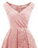 Elegant Lace Off Shoulder Vintage Party