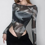 Graphic Asymmetrical Mesh