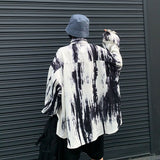 Tie Dye Shirts Long Sleeve Gothic Oversized Blouse Korean Streetwear Harajuku Women Men Fashion Clothes Tops