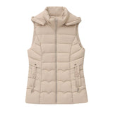 Ladies 2023 Autumn Winter Down Cotton Vest Short Korean Version Slim Slim Vest Vest Outside The Vest-Outfit