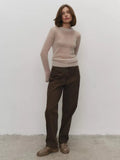 Spring And Summer New Thin Sweater Hoodie Women's Round Collar Perspective Basic Knitwear Candy
