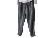 Women's Art And Art Van Cotton Linen Women's Trousers New Loose Thin Casual Linen Halon Pants Solid