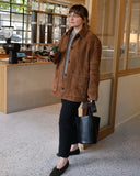 Brown Suede Overshirt-Outfit