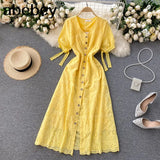White Lace Fashion Clothing Casual Summer Elegant Female Dress Clothes Dresses for women Maxi Long Beach Sundress