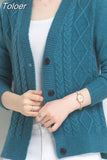 Women Knitted Cardigan Sweater Coat Slim Elegant V Neck Female Cardigans Long Sleeve Cardigans Single Breasted Lady