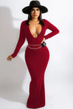Party Sexy Deep-V Knit Long