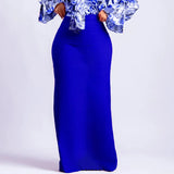 Women's Dress 2025 New Fashion Temperament Tongle Solid Color High Waist Long Skirt African Long