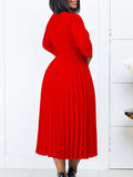 Women's Clothing 2025 Autumn New V-Neck Fashion Temperament Elegant Folding Skirt