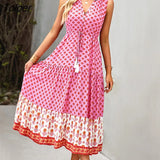 Women Summer Dress Floral Print Maxi Dresses Bohemian Hippie Beach Long Dress Women's Clothing 2023 vestidos de