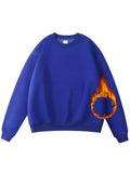Winter Fleece Sweatshirt Women Oversize Green Tops Loose Thick Velvet Warm Sweatshirts Women Thick Fleece