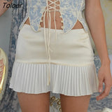 Low Waist Pleated Tennis Skirts Women 2022 Summer Y2k Clothes Solid Slim Casual Elegant A Line Black Shorts Skirt