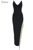 New Arrival Bandage Dress Sexy Long Spaghetti Strap Elegant Women Party Club Celebrity Summer Dresses