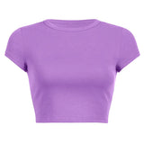 Toloer Women's DIY New Women's Summer Solid Color Short Acceptable With