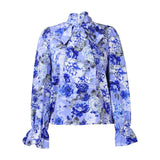 Women's 2025 New Fashion Temperament Thin Print Strapped Shirt Plus-Size African