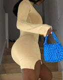 Party Sexy Single Sleeve Mini Bodycon