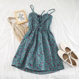 Women Floral Playsuits Bohemian Short Wide Leg Pants Rompers Holiday Summer Sleeveless Print Chiffon