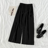Vintage Two Pieces Set For Women 2022 Casual Summer Short Sleeve Shirt Blouse+Loose Wide Leg Pants Casual Female