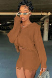 Sweater Crop Top and High Waist Short
