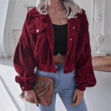 Wind Autumn And Winter Lantern Long-Sleeved Wick Casual Short Coat Jacket Exploding Women's